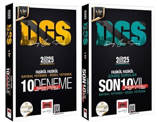 Yargı 2025 DGS VIP 10 Deneme + Son 10 Yıl Çıkmış Sorular 2 li Set Yargı Yayınları