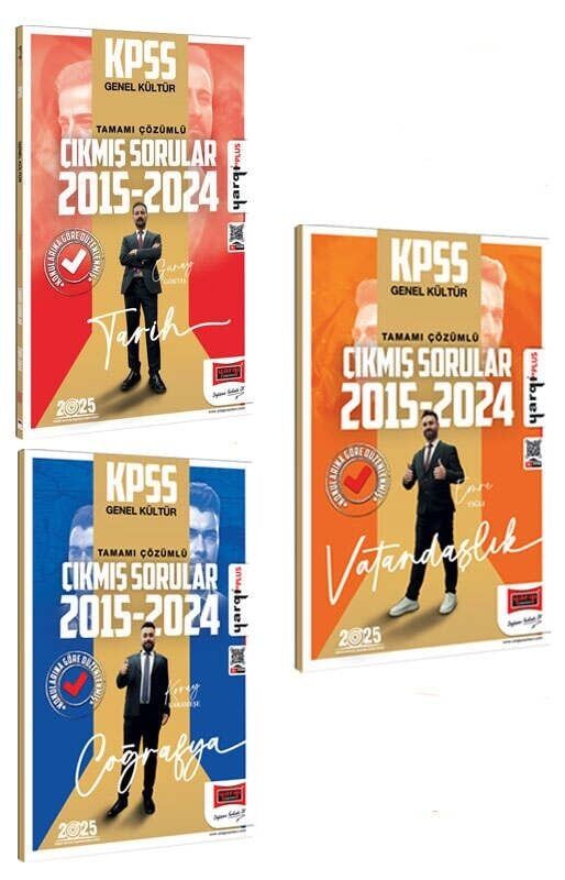 Yargı 2025 KPSS Tarih+Coğrafya+Vatandaşlık Çıkmış Sorular 3 lü Set Yargı Yayınları