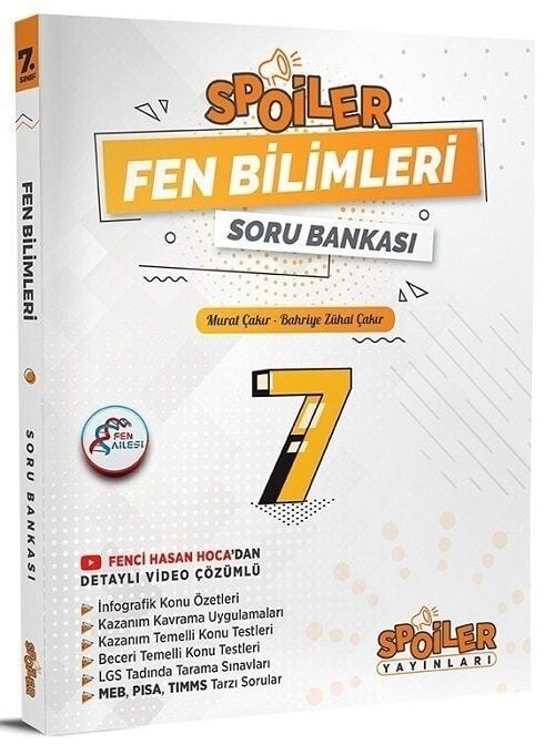 Spoiler Yayınları 7. Sınıf Fen Bilimleri Soru Bankası