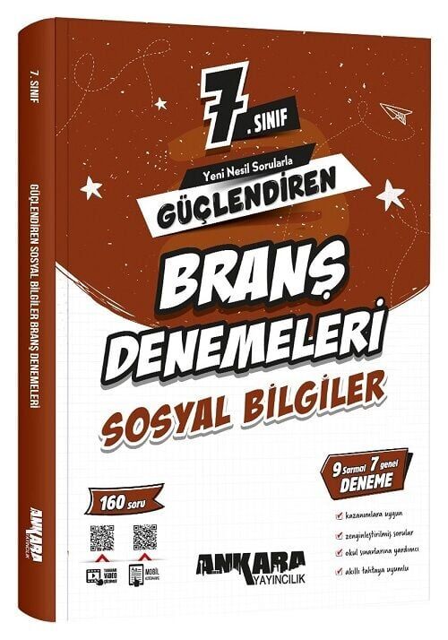 Ankara Yayıncılık 7. Sınıf Sosyal Bilgiler Güçlendiren Branş Denemeleri Ankara Yayıncılık