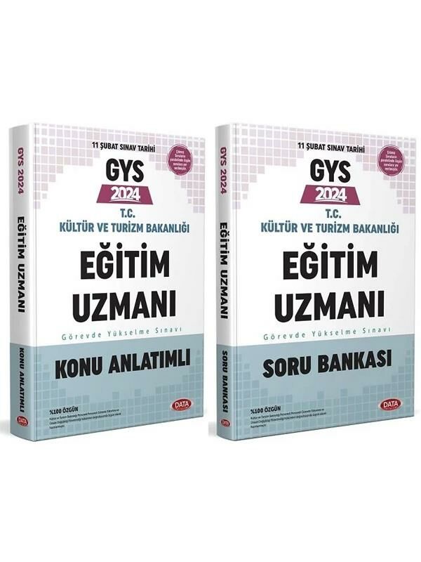 Data 2024 GYS Kültür ve Turizm Bakanlığı Eğitim Uzmanı Konu + Soru Bankası 2 li Set Data Yayınları