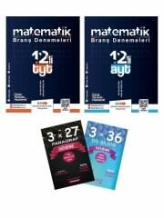 Etkili Matematik 2025 TYT + AYT Matematik 12 li Branş Denemeleri + Anla Kazan Deneme 4 lü Set