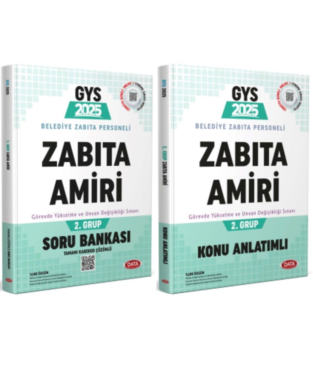 Data 2025 GYS Belediye Zabıta Amiri 2. Grup Konu + Soru 2 li Set Görevde Yükselme Data Yayınları