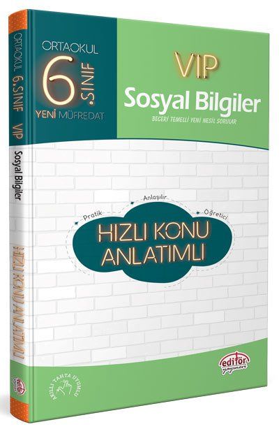 Editör Yayınevi 6. Sınıf Sosyal Bilgiler Hızlı Konu Anlatımlı