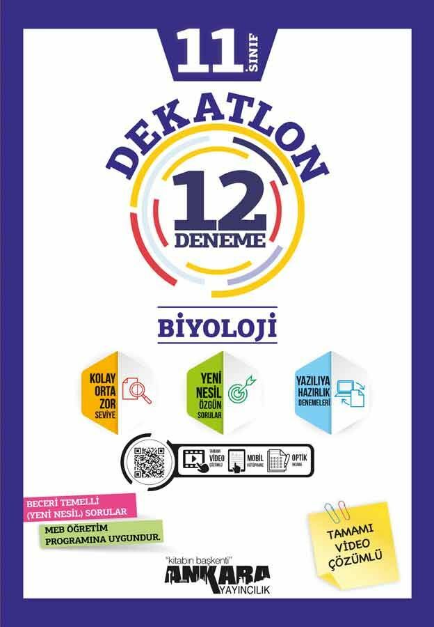 Ankara Yayıncılık 11. Sınıf Biyoloji Dekatlon 12 Deneme