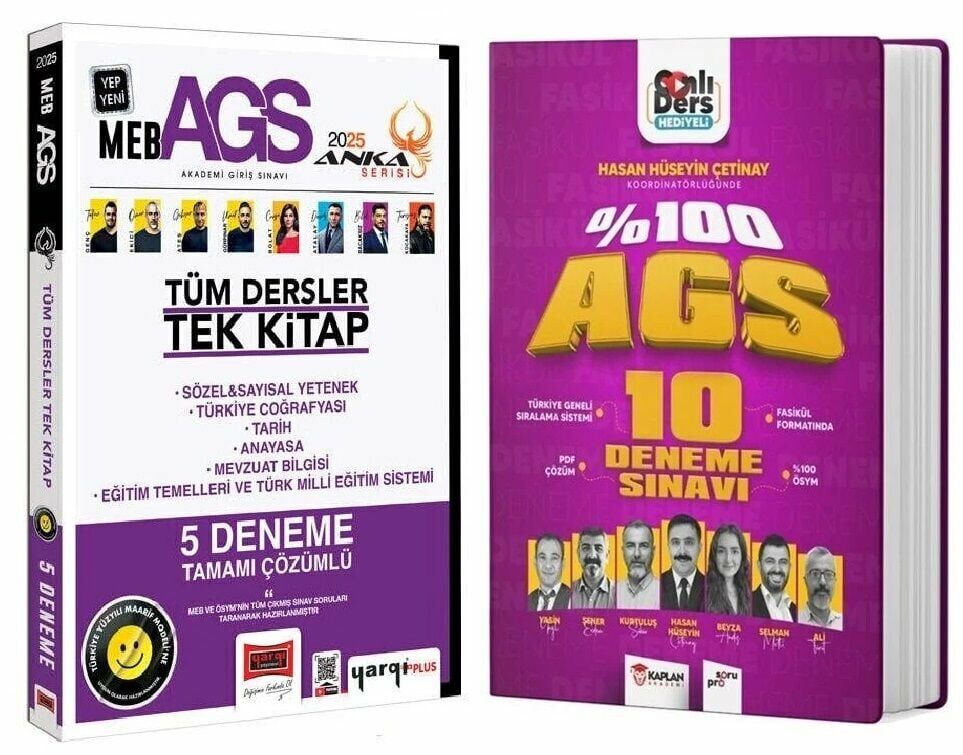 Yargı + Kaplan Akademi 2025 MEB-AGS Tüm Dersler 5+10 Deneme 2 li Set Anka Serisi Yargı + Kaplan Akademi Yayınları