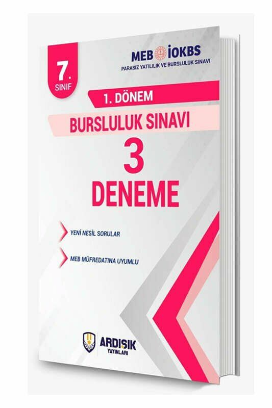 Ardışık Yayınları 2024 7.Sınıf 1.Dönem Bursluluk 3 Deneme Sınavı