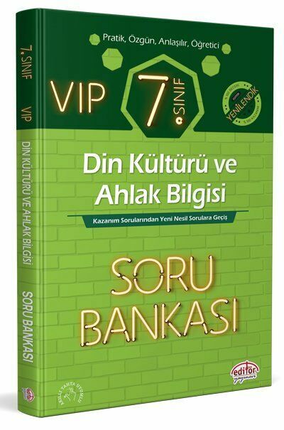 Editör Yayınevi 7. Sınıf VIP Din Kültürü ve Ahlak Bilgisi Soru Bankası