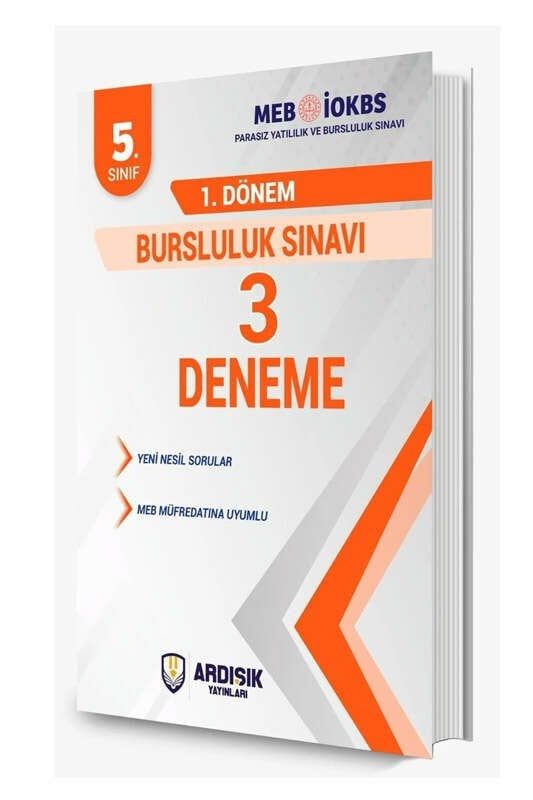 Ardışık Yayınları 2024 5.Sınıf 1.Dönem Bursluluk 3 Deneme Sınavı