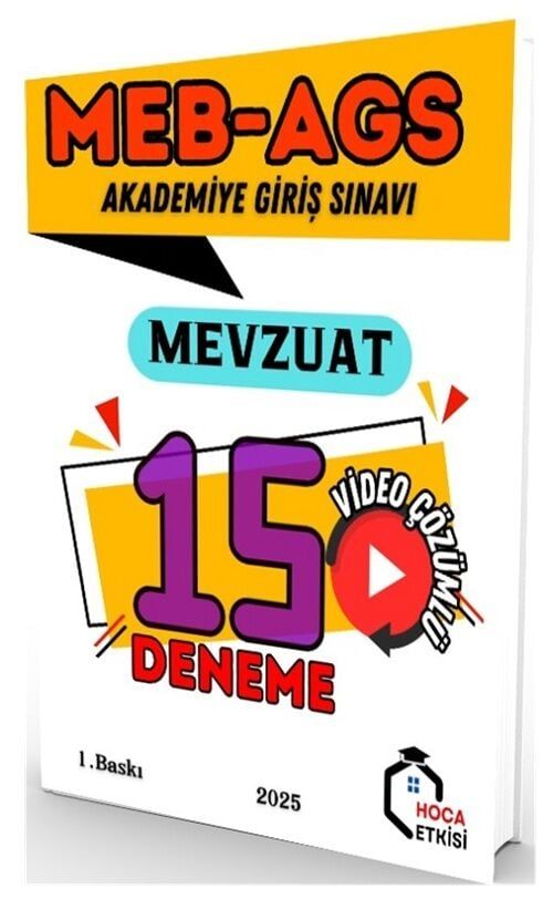 Hoca Etkisi 2025 MEB-AGS Mevzuat 15 Deneme Çözümlü - Recep Özceylan Hoca Etkisi Yayınları
