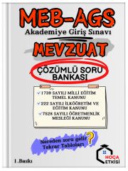 Hoca Etkisi 2025 MEB-AGS Mevzuat Soru Bankası Çözümlü - Recep Özceylan Hoca Etkisi Yayınları