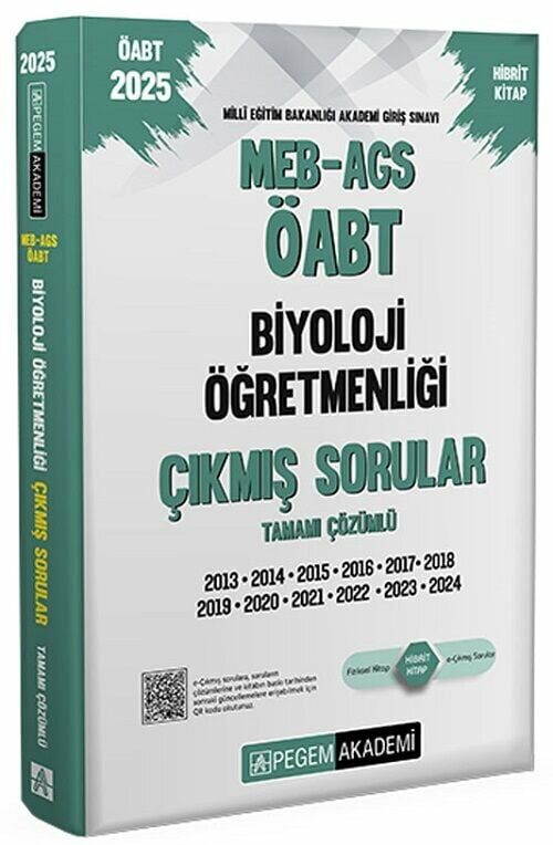 Pegem 2025 ÖABT MEB-AGS Biyoloji Öğretmenliği Çıkmış Sorular Çözümlü Pegem Akademi Yayınları