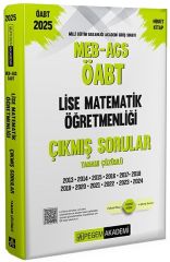 Pegem 2025 ÖABT MEB-AGS Lise Matematik Öğretmenliği Çıkmış Sorular Çözümlü Pegem Yayınları