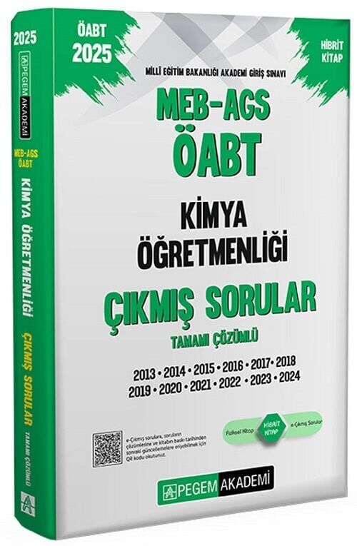 Pegem 2025 ÖABT MEB-AGS Kimya Çıkmış Sorular Çözümlü Pegem Yayınları