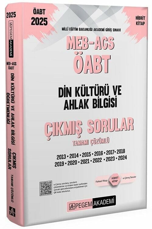 Pegem 2025 ÖABT MEB-AGS Din Kültürü ve Ahlak Bilgisi Öğretmenliği Çıkmış Sorular Çözümlü Pegem Yayınları
