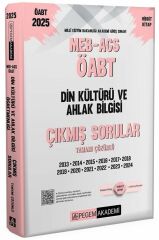 Pegem 2025 ÖABT MEB-AGS Din Kültürü ve Ahlak Bilgisi Öğretmenliği Çıkmış Sorular Çözümlü Pegem Yayınları