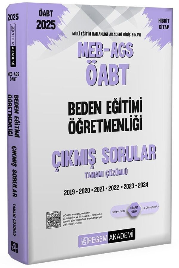 Pegem 2025 ÖABT MEB-AGS Beden Eğitimi Öğretmenliği Çıkmış Sorular Çözümlü Pegem Yayınları