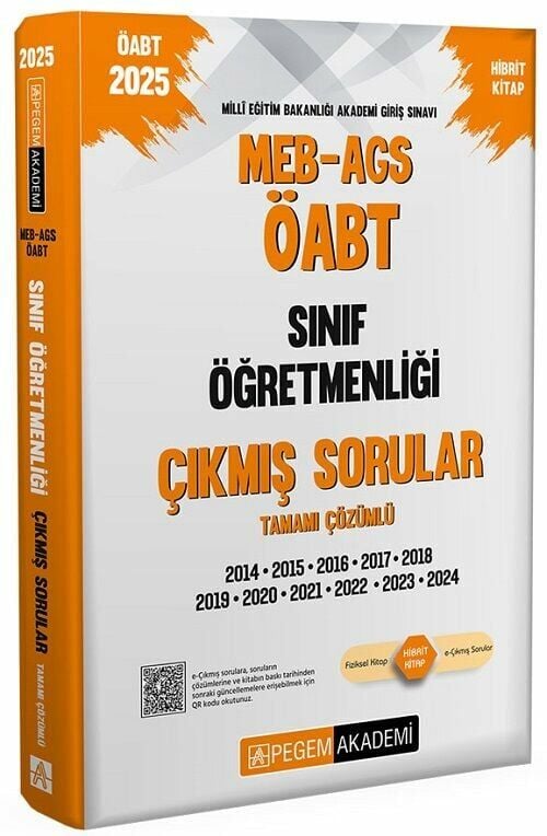 Pegem 2025 ÖABT MEB-AGS Sınıf Öğretmenliği Çıkmış Sorular Çözümlü Pegem Yayınları