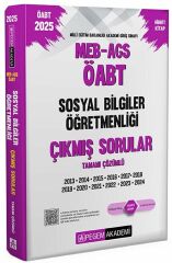 Pegem 2025 ÖABT MEB-AGS Sosyal Bilgiler Öğretmenliği Çıkmış Sorular Çözümlü Pegem Yayınları