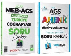 Yediiklim + İndeks 2025 MEB-AGS Türkiye Coğrafyası Soru Bankası 2 li Set