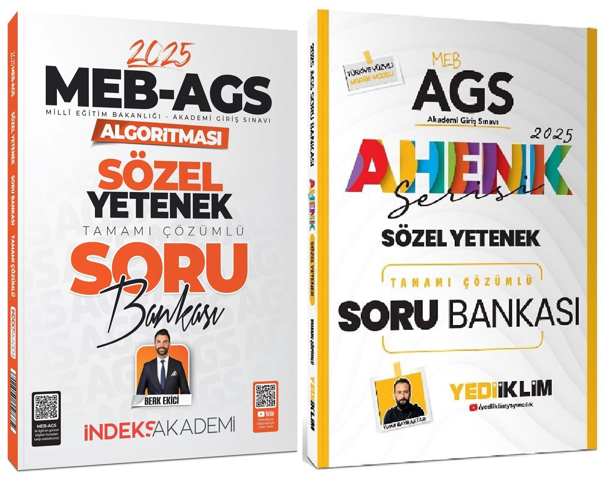 Yediiklim + İndeks 2025 MEB-AGS Sözel Yetenek Soru Bankası 2 li Set