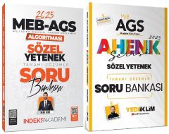 Yediiklim + İndeks 2025 MEB-AGS Sözel Yetenek Soru Bankası 2 li Set