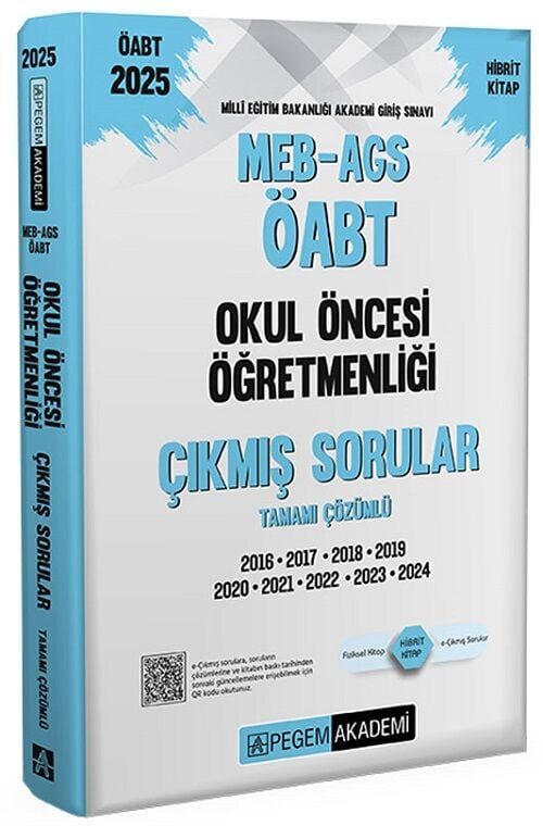 Pegem 2025 ÖABT MEB-AGS Okul Öncesi Öğretmenliği Çıkmış Sorular Çözümlü Pegem Yayınları