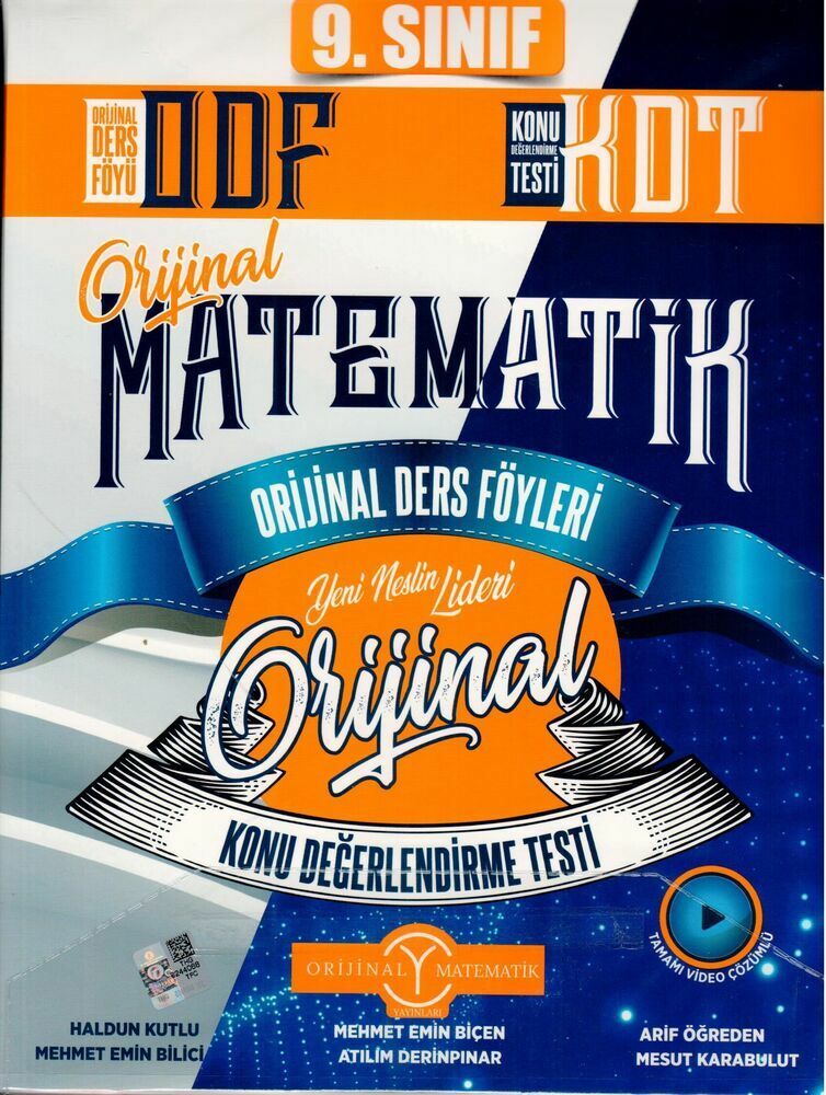 Orijinal Yayınları 9. Sınıf Matematik ODF KDT Seti
