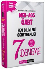 Pegem 2025 ÖABT MEB-AGS Fen Bilimleri Öğretmenliği 7 Deneme Çözümlü Pegem Yayınları