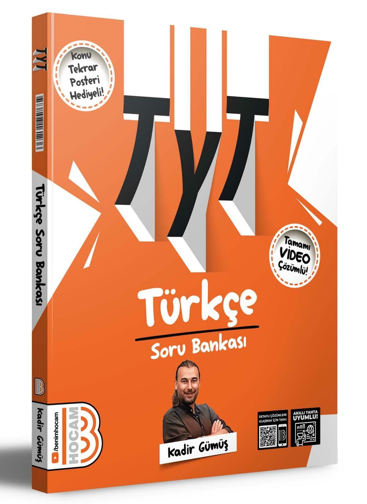 Benim Hocam YKS TYT Türkçe Soru Bankası Video Çözümlü - Kadir Gümüş Benim Hocam Yayınları
