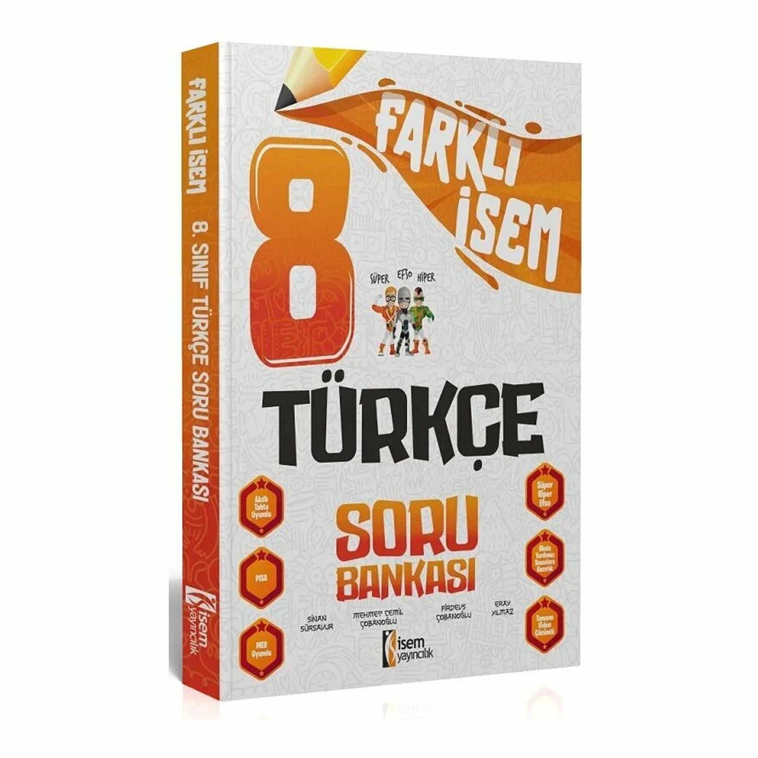 İsem 8. Sınıf Farklı İsem Türkçe Soru Bankası İsem Yayıncılık