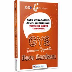Memur Sınav 2023 GYS Tapu ve Kadastro Genel Müdürlüğü Tapu Sicil Müdür Yardımcısı Soru Bankası Görevde Yükselme Memur Sınav