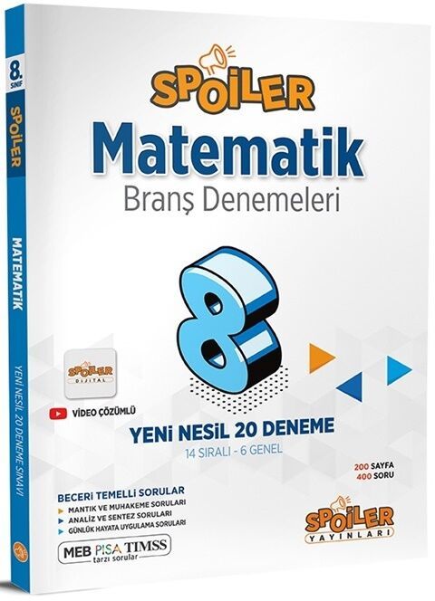 Spoiler Yayınları 8. Sınıf Matematik Branş Denemeleri