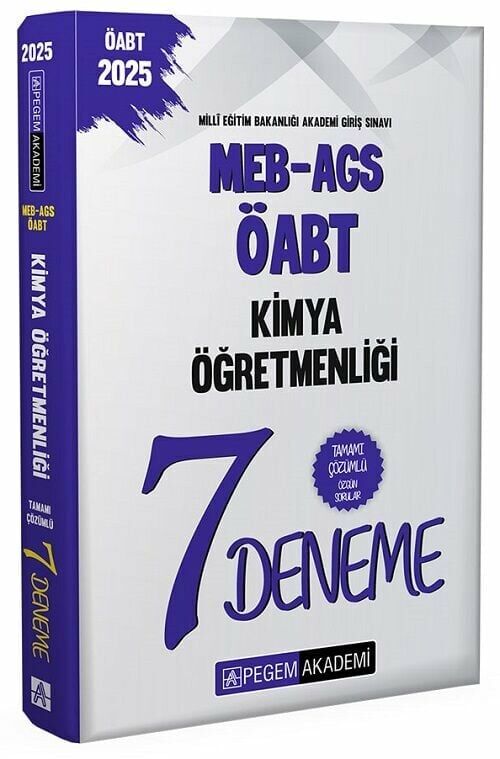 Pegem 2025 ÖABT MEB-AGS Kimya Öğretmenliği 7 Deneme Çözümlü Pegem Yayınları
