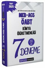 Pegem 2025 ÖABT MEB-AGS Kimya Öğretmenliği 7 Deneme Çözümlü Pegem Yayınları