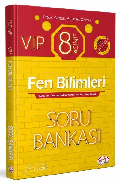 Editör Yayınevi 8. Sınıf VIP Fen Bilimleri Soru Bankası