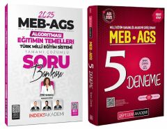 Pegem 2025 MEB-AGS 5 Deneme + İndeks Eğitimin Temelleri ve Türk Milli Eğitim Sistemi Soru Bankası 2 li Set