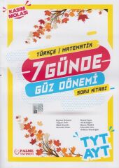 Palme Yayınları TYT AYT Türkçe Matematik 7 Günde Güz Dönemi Soru Kitabı