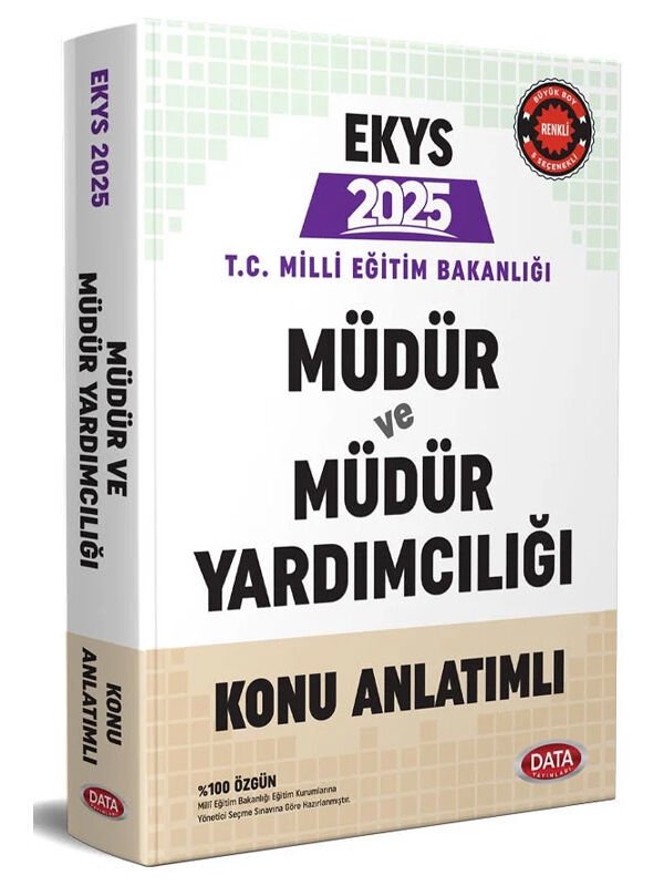 Data Yayınları Milli Eğitim Bakanlığı EKYS Müdür ve Müdür Yardımcılığı Konu Anlatımlı