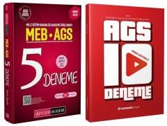 Pegem + Uzman Kariyer 2025 MEB-AGS 5+10 Deneme 2 li Set Pegem Akademi + Uzman Kariyer Yayınları