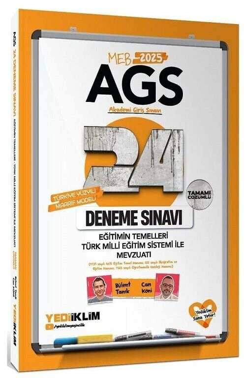 Yediiklim 2025 MEB-AGS Eğitimin Temelleri ve Türk Milli Eğitim Sistemi ile Mevzuatı 24 Deneme
