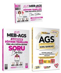 Yediiklim + İndeks 2025 MEB-AGS Eğitimin Temel, Türk Milli Eğitim, Mevzuatı Ders Notları + Soru 3 lü Set