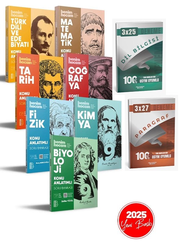 2025 9. Sınıf Konu Anlatımlı Soru Bankası Benim Hocam + Anla Kazan Deneme 9 lu Set