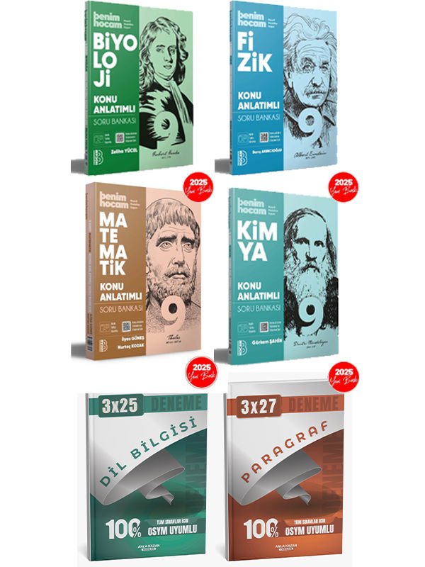 2025 9. Sınıf Sayısal Konu Anlatımlı Soru + Paragraf Dil Bilgisi Deneme Benim Hocam+AnlaKazan