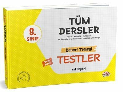 Editör Yayınevi 8. Sınıf Tüm Dersler Beceri Temelli Testler