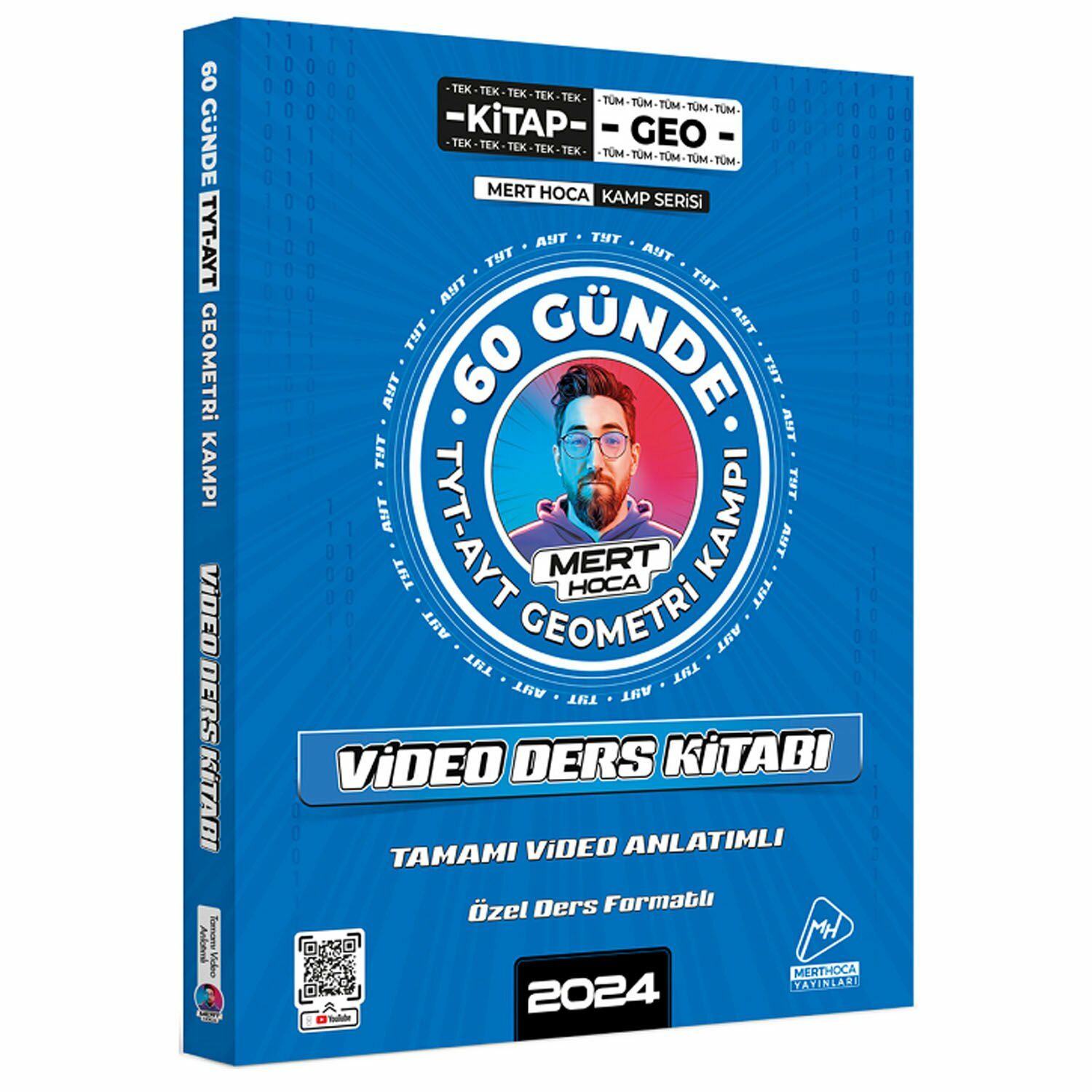 Mert Hoca 2024 YKS TYT AYT 60 Günde Geometri Kampı Video Ders Kitabı (Özel Ders Formatlı) Mert Hoca Yayınları