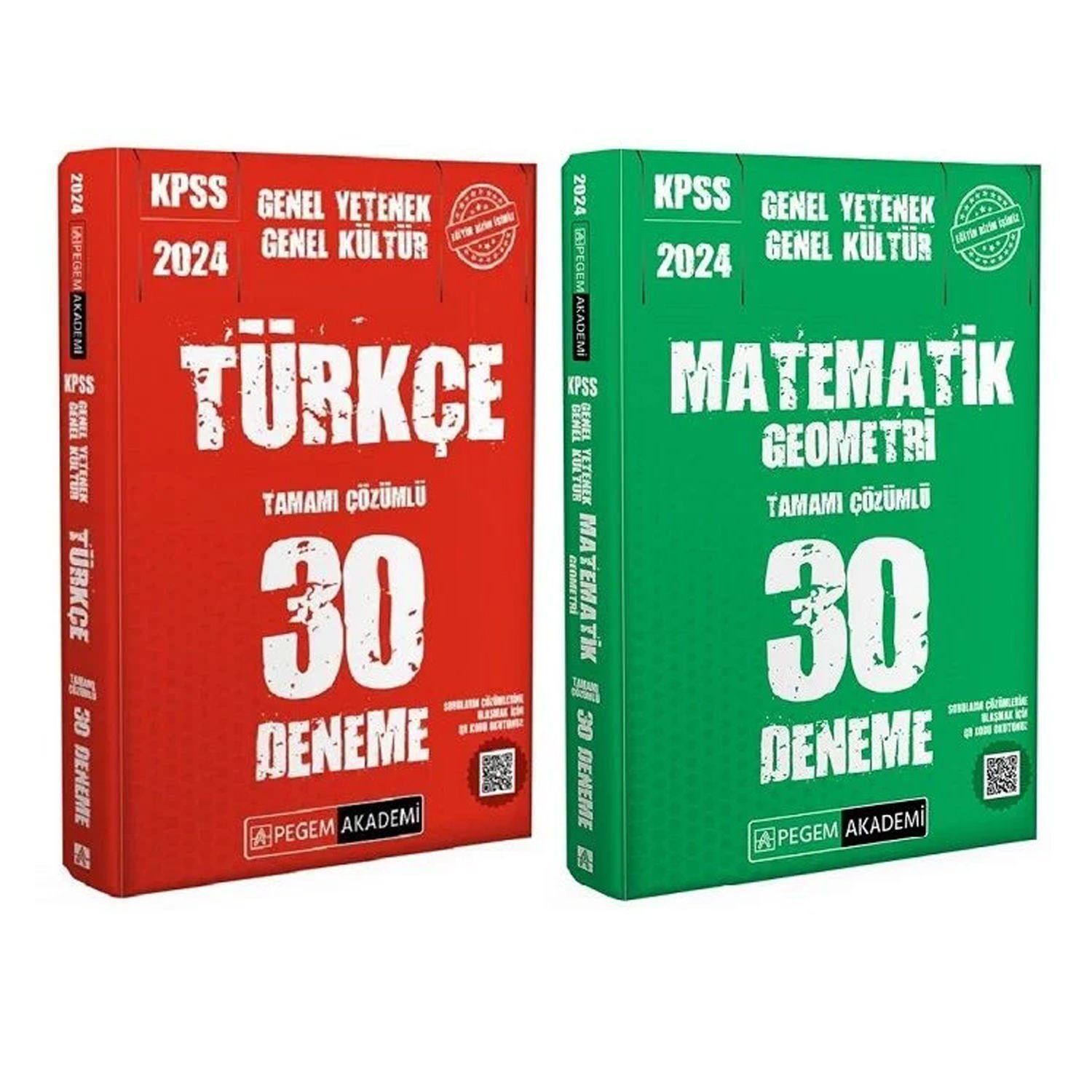 Pegem 2024 KPSS Türkçe+Matematik 30+30 Deneme 2 li Set Pegem Akademi Yayınları