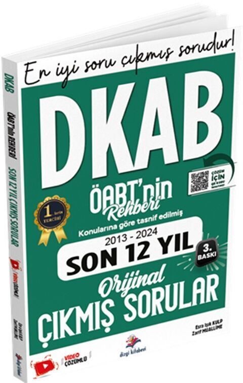 Dizgi Kitap ÖABT nin Rehberi DKAB Din Kültürü Öğretmenliği Son 12 Yıl Çıkmış Sorular Video Çözümlü