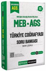 Pegem 2025 MEB-AGS Türkiye Coğrafyası Soru Bankası Çözümlü Pegem Akademi Yayınları