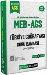 Pegem 2025 MEB-AGS Türkiye Coğrafyası Soru Bankası Çözümlü Pegem Akademi Yayınları
